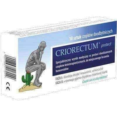 Hemorrhoids cure | CRIORECTUM protect cryotherapeutic suppositories UK