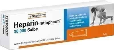 HEPARIN RATIOPHARM 30,000 ointment 150 g UK