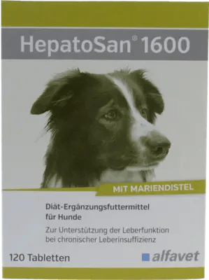 HEPATOSAN 1600 diet supplement feed tablet for dogs, cats UK