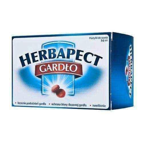 HERBAPECT Throat x 24 pills best throat lozenges UK