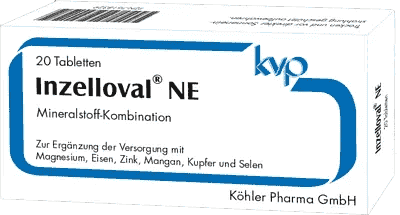INZELLOVAL NE, magnesium, iron, zinc, manganese, coppe, selenium UK