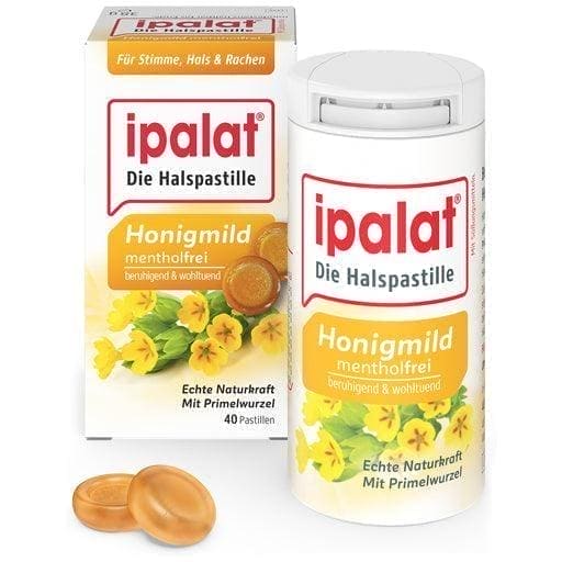 IPALAT throat pastilles, honey mild, menthol UK