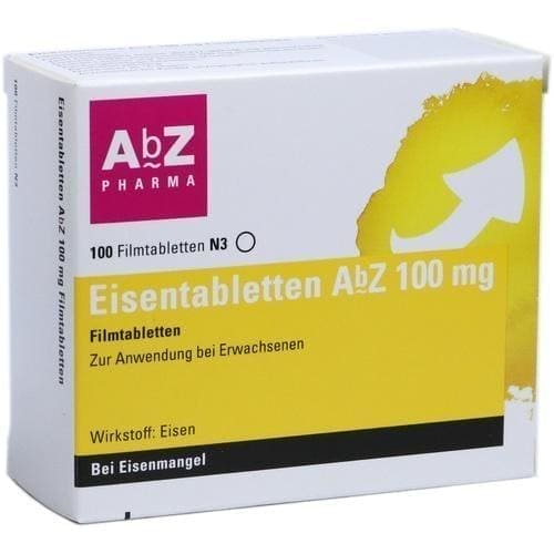 Iron deficiency anemia, IRON TABLETS AbZ 100 mg UK