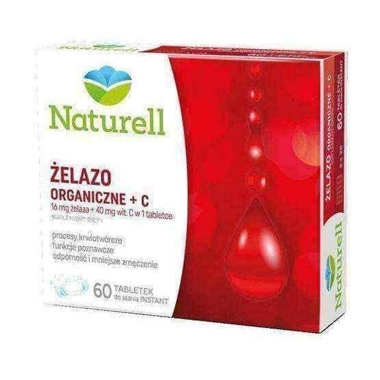 Iron supplements: Organic iron + C x 60 lozenges UK