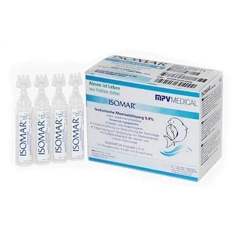 ISOMAR isotonic sea salt solution 0.9% ampoules large pack – ELIVERA UK