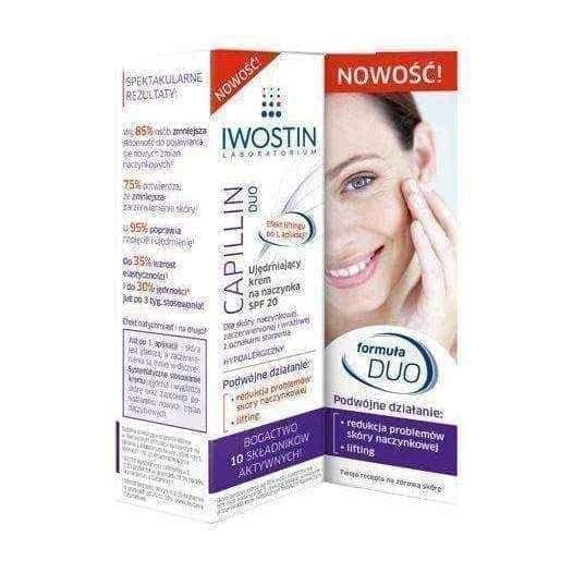 IWOSTIN Capillin Duo Firming Cream SPF20 40ml blood vessels UK