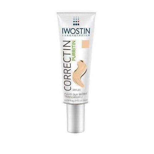 IWOSTIN Correctin Purritin fluid for acne No. 02 SPF30 30ml UK