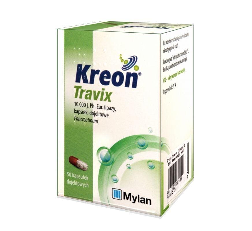 KREON Travix, pancreatic enzyme replacement UK