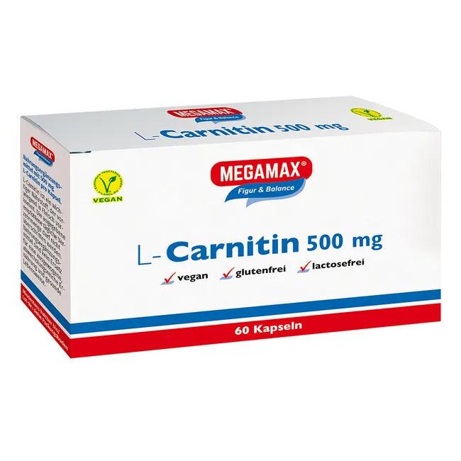 l carnitine, MEGAMAX L-Carnitine, 500 mg Capsules UK