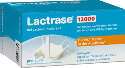Lactose intolerance, LACTRASE 12,000 FCC Capsules UK