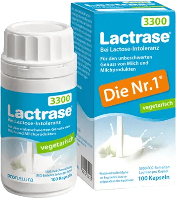 LACTRASE, lactose intolerance, vegetarian 3,300 capsules UK