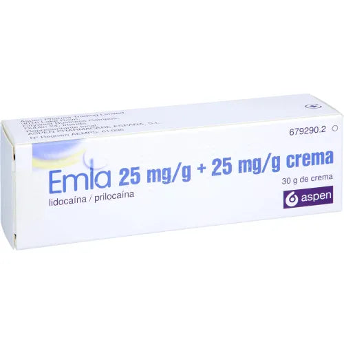 lidocaine 25 mg+prilocaine 25 mg EMLA cream 30 g