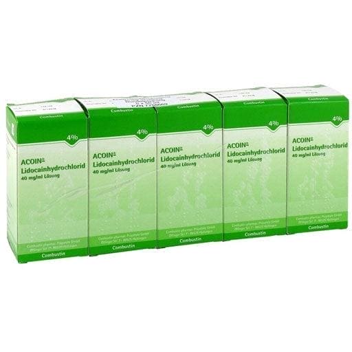 Local anesthetic, ACOIN lidocaine hydrochloride 40 mg, ml solution UK