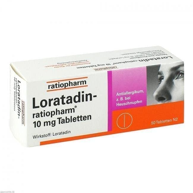 LORATADIN ratiopharm 10 mg allergic rhinitis (hay fever) UK