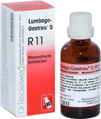Lower back pain, Rheumatic pain, rheumatism, Osteoarthritis, LUMBAGO-GASTREU S R11 mixture UK