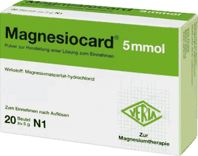 MAGNESIOCARD 5 mmol Ingestion, magnesium aspartate sachets UK