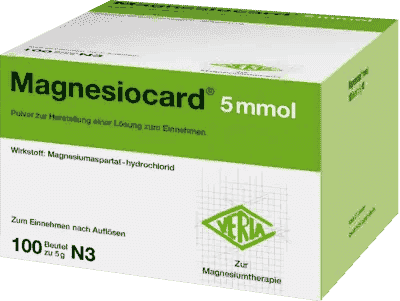 MAGNESIOCARD 5 mmol Ingestion, magnesium aspartate sachets UK