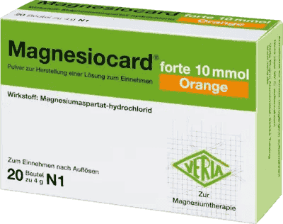 MAGNESIOCARD forte 10 mmol, magnesium aspartate sachets UK