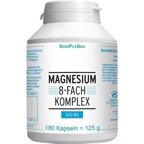 MAGNESIUM 8-fold complex 400 mg capsules 180 pc UK