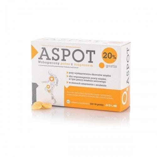 Magnesium and potassium ASPOT x 50 tablets UK