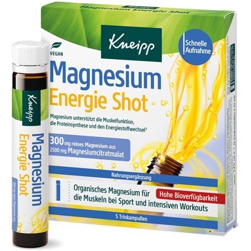 Magnesium citrate malate, KNEIPP Magnesium Energy Shot drinking ampoules UK