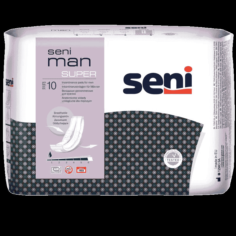 MAN SUPER SENI urological pads x 10 pcs UK