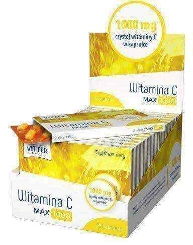 MAX vitamin c 1000 VITTER BLUE x 10 capsules UK