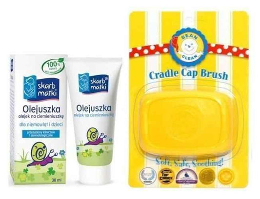 Mother's treasure Olejuszek for cradle cap 30ml + brush x 1 piece UK