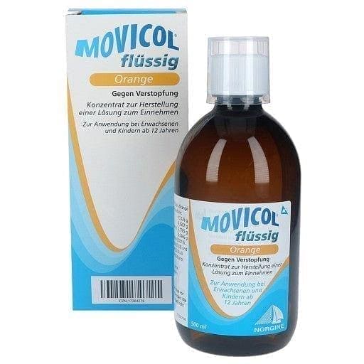 MOVICOL orange, Macrogol 3350, sodium chloride, potassium chloride UK