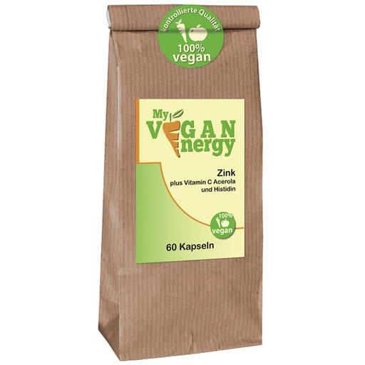 MY VEGAN Energy Zinc plus Vitamin C, Acerola, Histidine UK