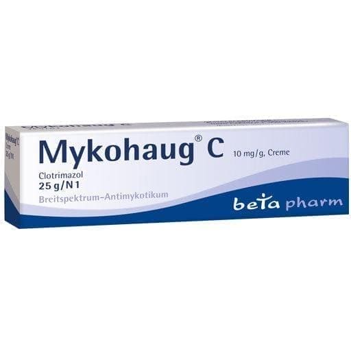 MYKOHAUG C, clotrimazole cream, dermatophytes, yeasts, Candida, Malassezia furfur UK