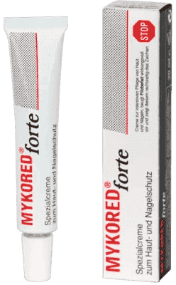 MYKORED forte cream, treating fungal attack, fungi nail treatment UK