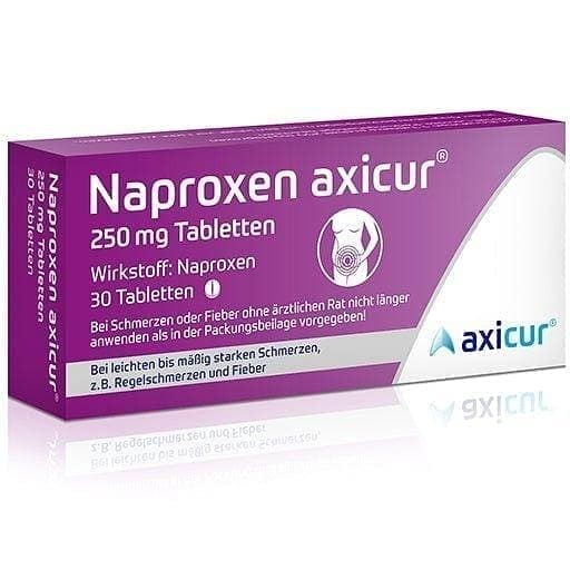 NAPROXEN axicur 250 mg tablets UK