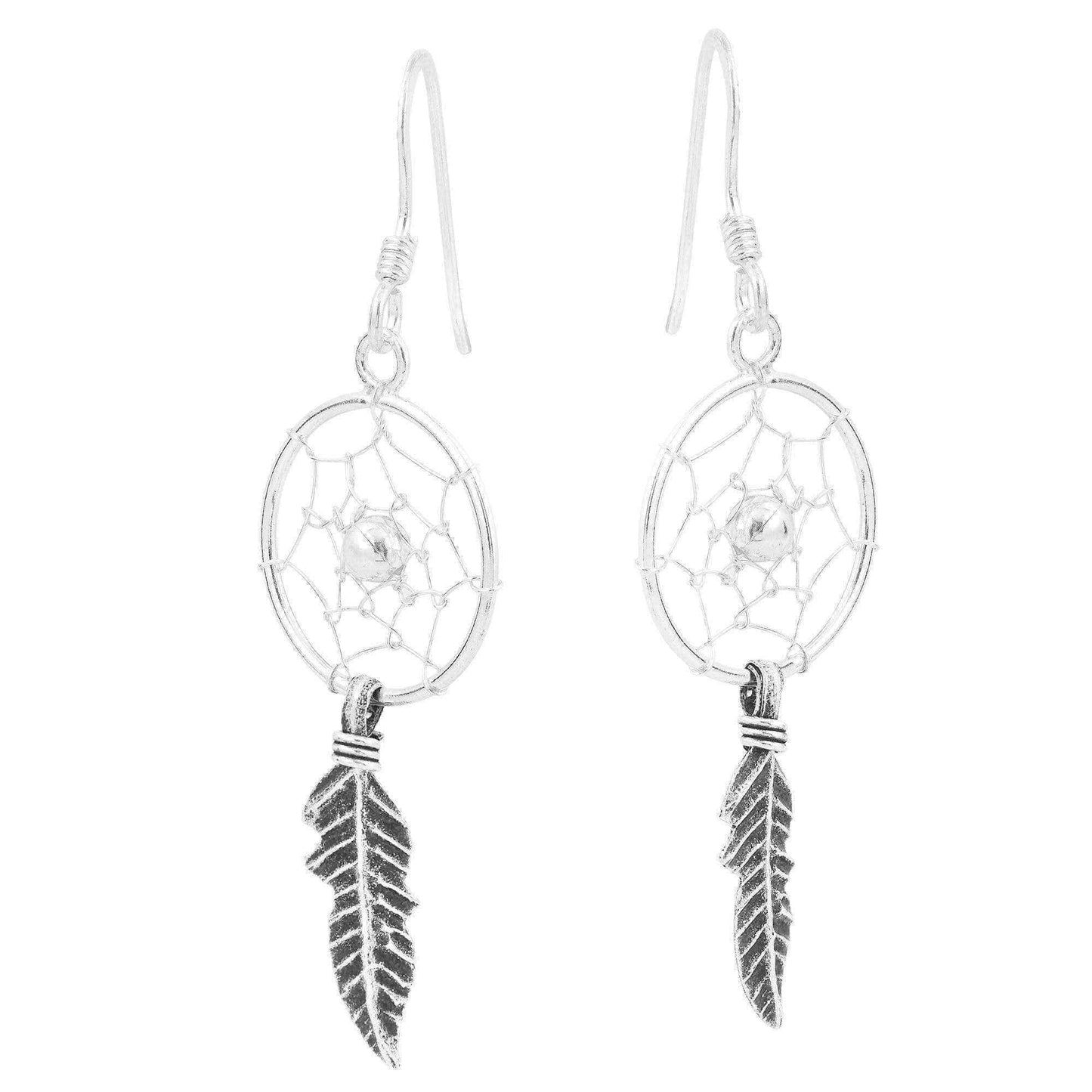 Native American Dream Catcher .925 Silver Dangle Earrings (Thailand) UK