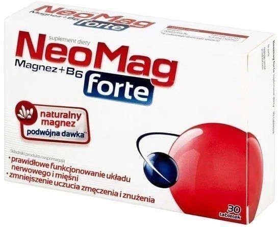 NEOMAG Forte x 30 tablets, Magnesium carbonate, vitamin B6 UK