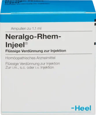 Neuralgia, rheumatism, NERALGO Rhem Injeel ampoules UK