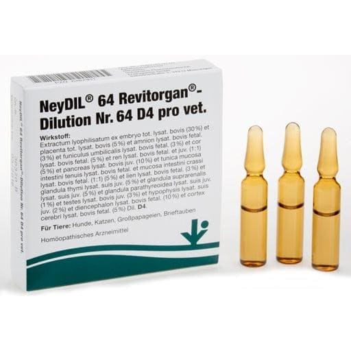 NEYDIL No.64 Revitorgan Dil.D 4 per ampoules vet. UK