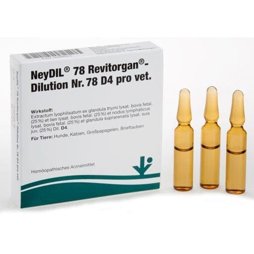 NEYDIL No.78 Revitorgan Dil.D 4 per ampoules vet. UK