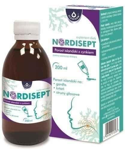 Nordisept Iceland lichen with zinc 200ml UK