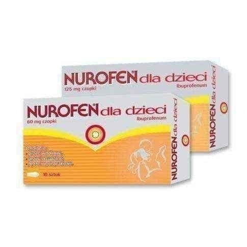 NUROFEN suppositories 60mg x 10, For use in children over 3 months UK