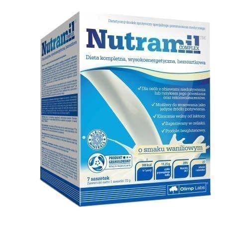 NUTRAMIL Complex 72g x 7 sachets vanilla flavor UK