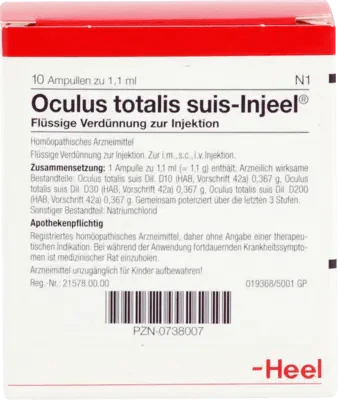 OCULUS totalis suis Injeel ampoules UK