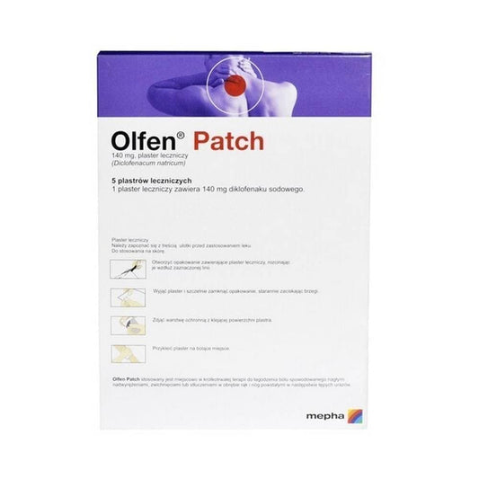 OLFEN PATCH slices x 5 pieces, diclofenac sodium, injuries, alleviating pain complaints UK