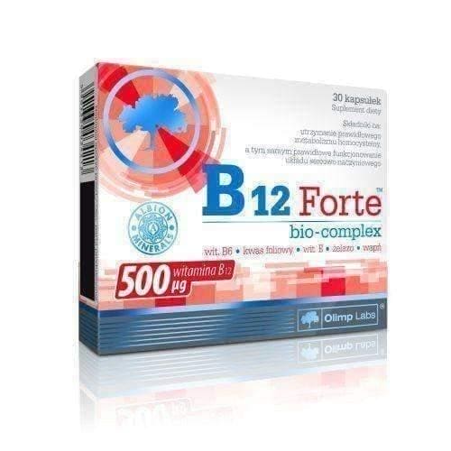 OLIMP B12 Bio-Complex Forte x 30 capsules blood coagulation. Prevents anemia UK