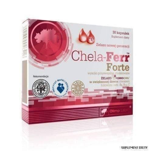 OLIMP Chela-Ferr Forte, iron, folic acid, vitamins C, B6, B12 UK
