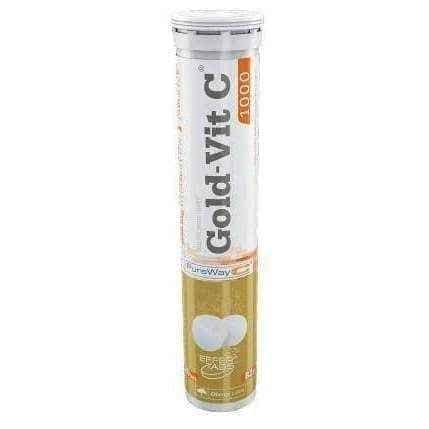 OLIMP Gold-Vit C 1000 orange flavoring x 20 effervescent tablets UK
