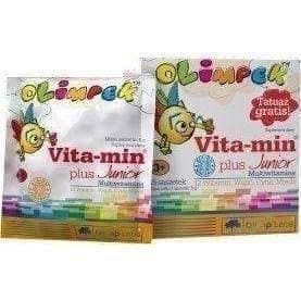 OLIMP Vita-min plus Junior x 15 sachets raspberry vitamins for children over 3 years UK