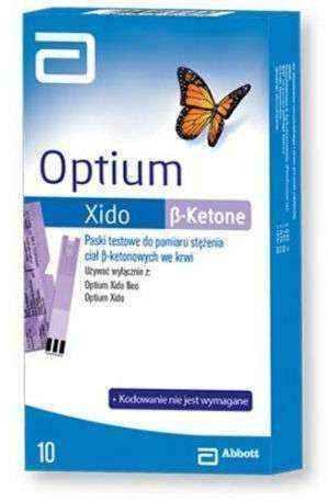 Optium XIDO test for measuring the concentration of ketone bodies in the blood x 10 pieces UK