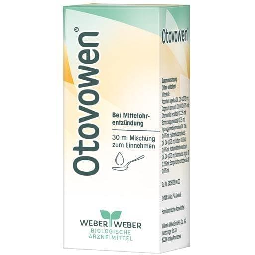 OTOVOWEN mixture drops 30 ml otitis media, stop a runny nose UK