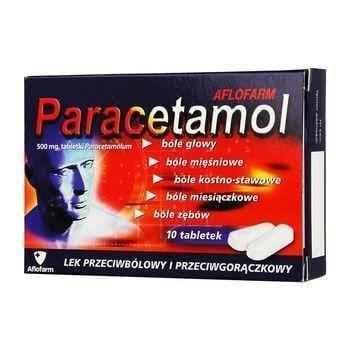 Paracetamol 500mg x 10 tablets Aflofarm UK